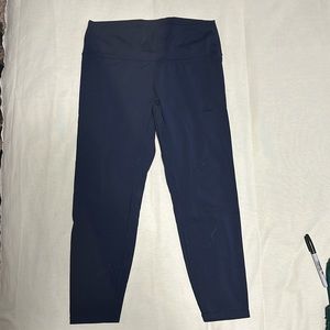 Zyia 8-10 navy blue fleece-lined capri leggings
